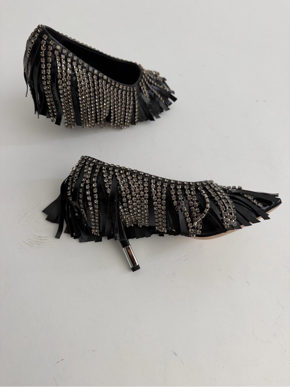 Chloe Mona crystal-embellished fringed leather pumps Archive 7 Boho Romantic - Picture 7 of 12